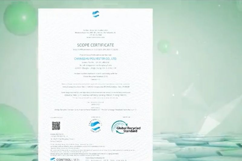 Сертификат качества Changshu Polyester